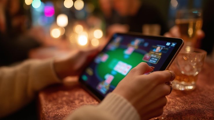 Tampilan permainan Koprok di aplikasi mobile agencuan dengan simbol-simbol tradisional dan layar pembayaran yang jelas